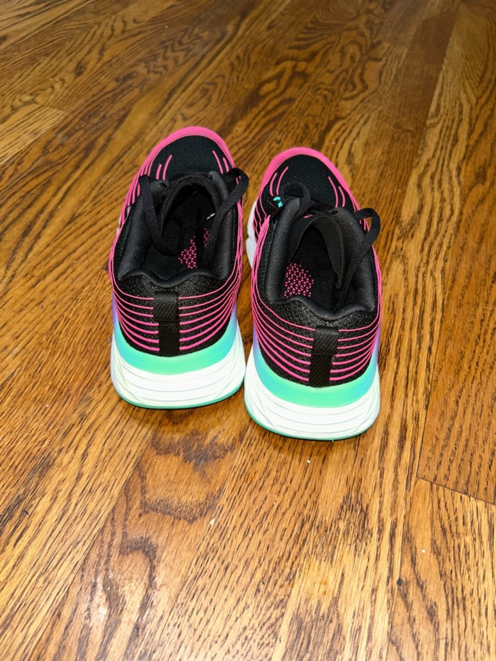 Skechers Women's GoRun Black & Pink Athletic Running Sneakers - Picture 6 of 8